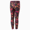 Изображение Puma Детские леггинсы Modern Sports Printed Youth Leggings #6: puma black-AOP