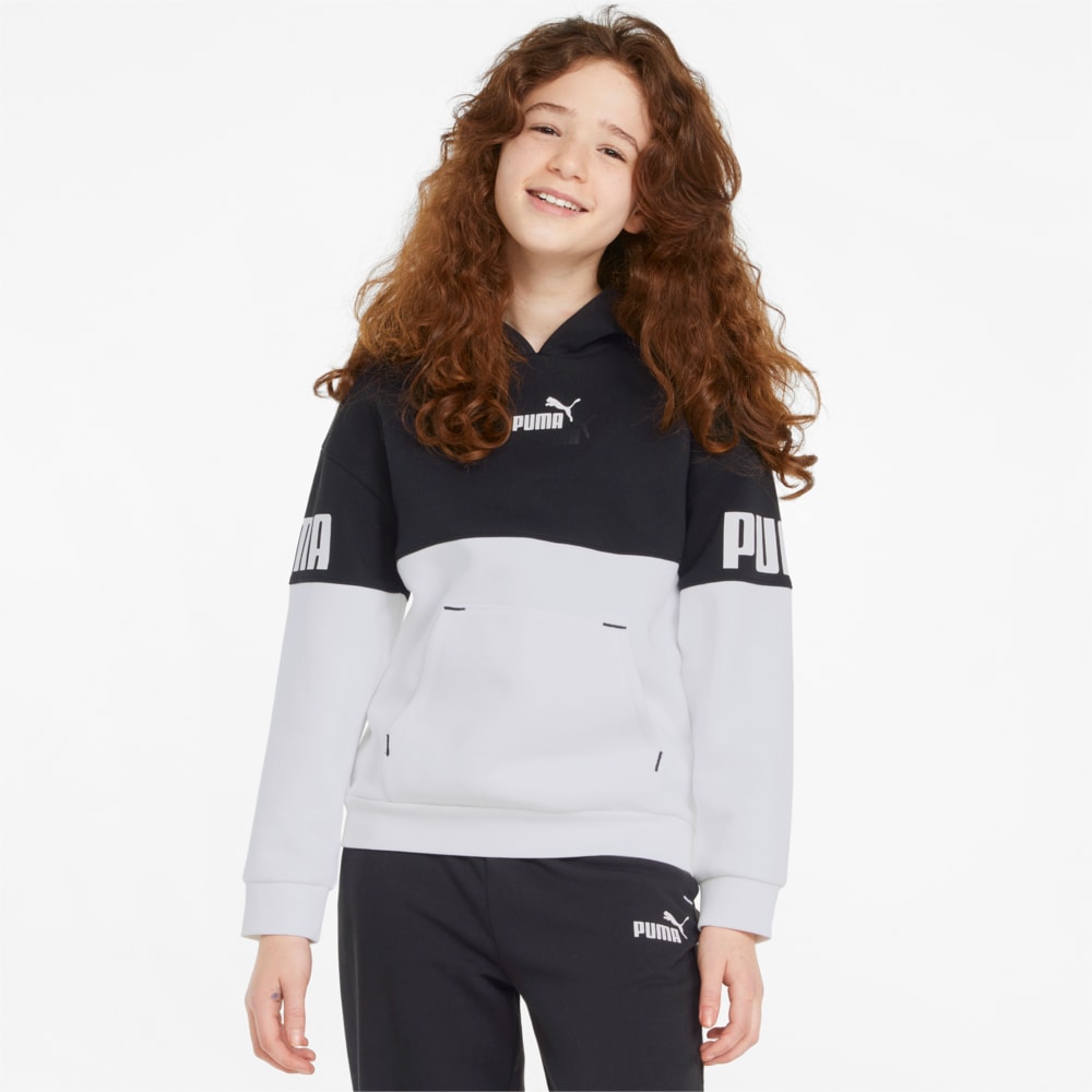 Изображение Puma Детская толстовка Power Colour-Blocked Youth Hoodie #1