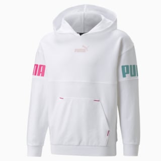 Изображение Puma Детская толстовка Power Colour-Blocked Youth Hoodie