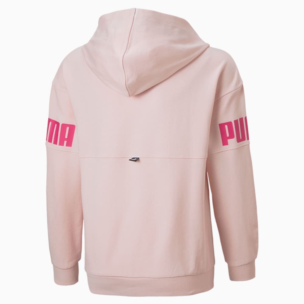 Зображення Puma Дитяча толстовка Power Colour-Blocked Youth Hoodie #2: Chalk Pink