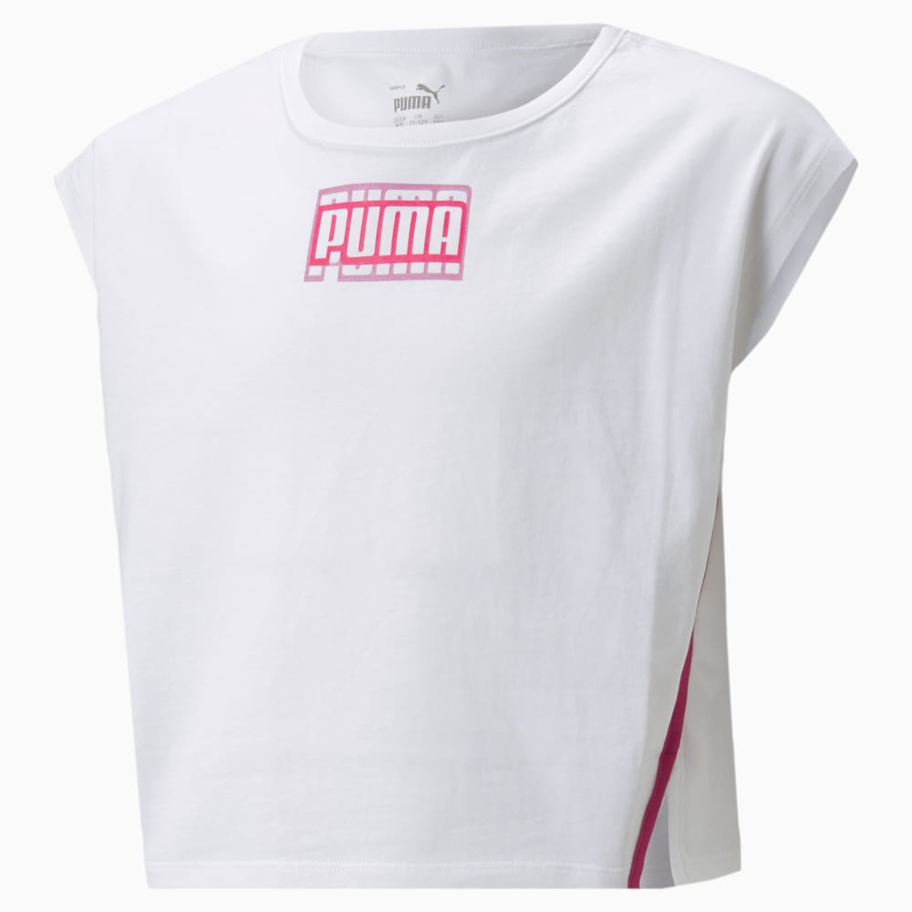 Зображення Puma Дитяча футболка Alpha Style Youth Tee #1: Puma White