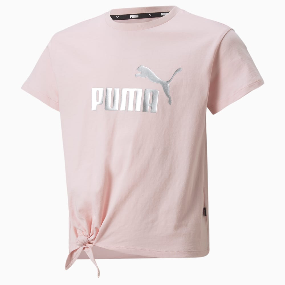 Зображення Puma Дитяча футболка Essentials+ Logo Knotted Youth Tee #1: Chalk Pink