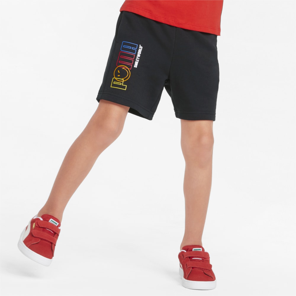 Изображение Puma Детские шорты PUMA x SMILEY WORLD Kids' Shorts #1: Puma Black