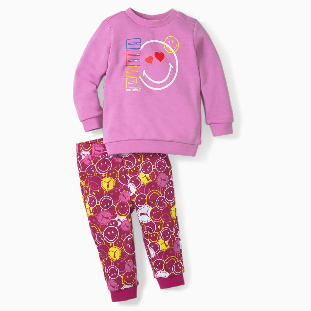 Изображение Puma Детский комплект PUMA x SMILEY WORLD Babies' Minicat Jogger Set #1: Opera Mauve