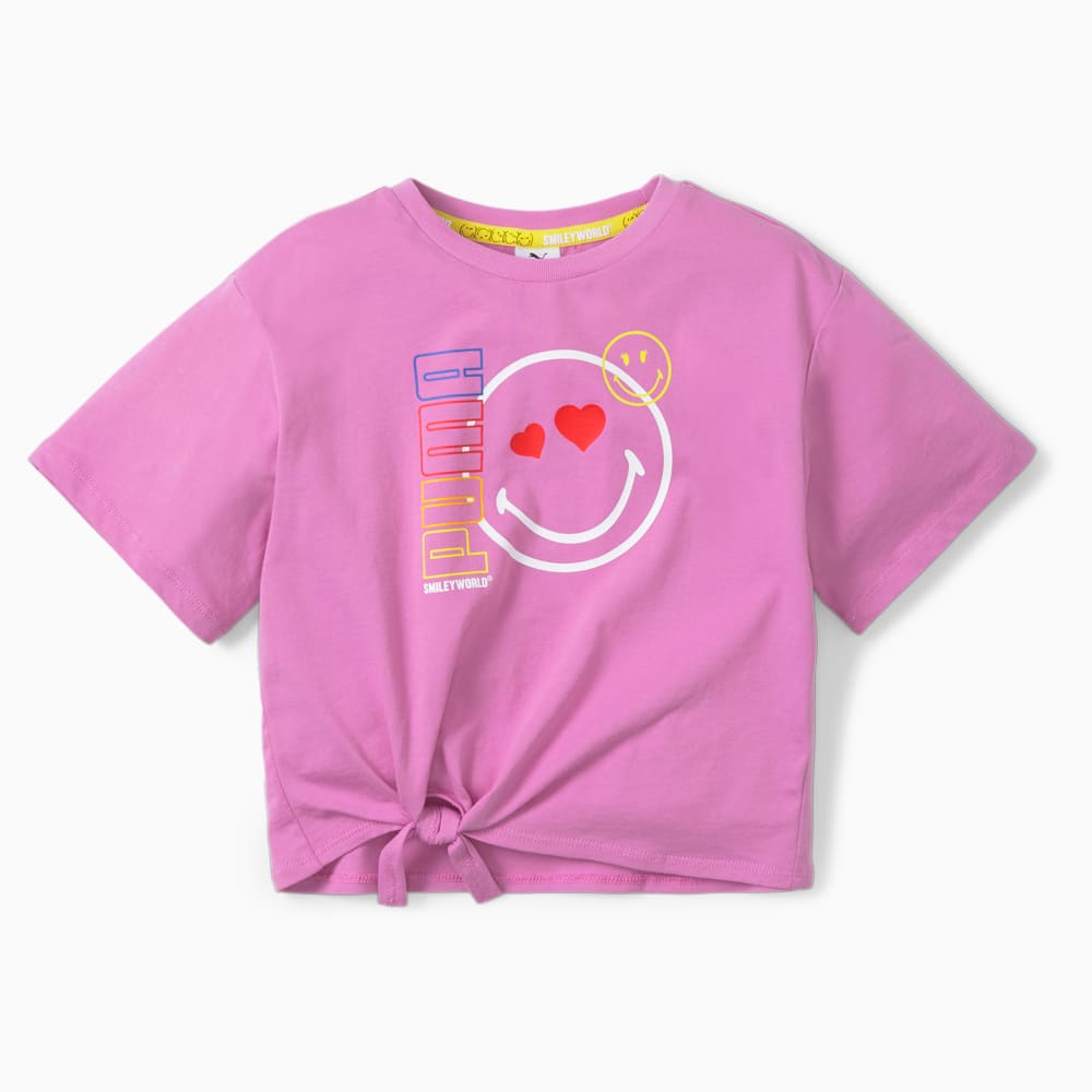 Зображення Puma Дитяча футболка PUMA x SMILEY WORLD Kids' Tee #1: Opera Mauve