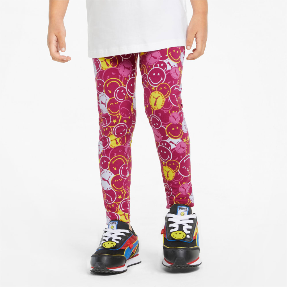 Зображення Puma Дитячі легінси PUMA x SMILEY WORLD Printed Kids' Leggings #1: Festival Fuchsia-AOP