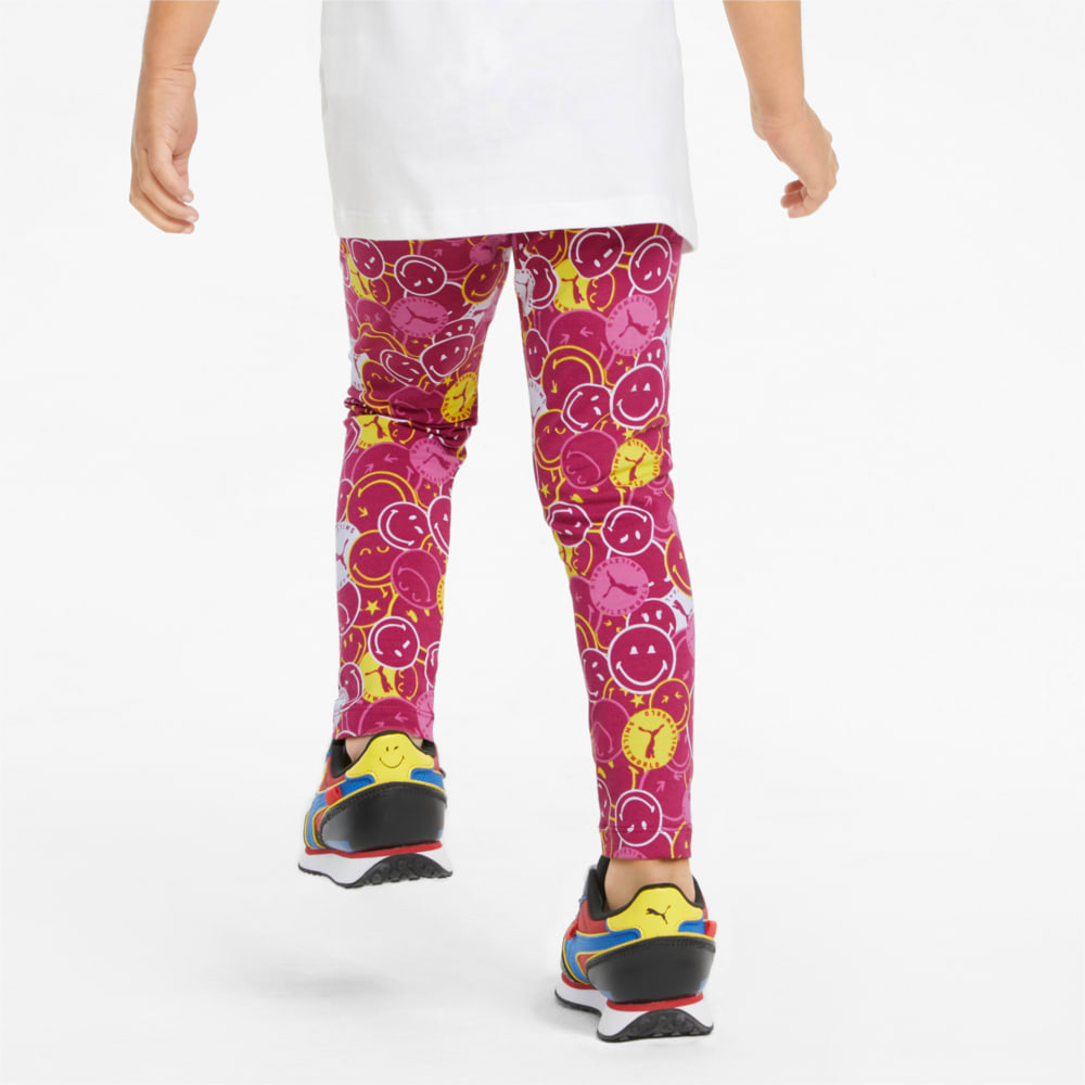 PUMA - female - Детские леггинсы PUMA x SMILEY WORLD Printed Kids' Leggings – Festival Fuchsia-AOP – 6