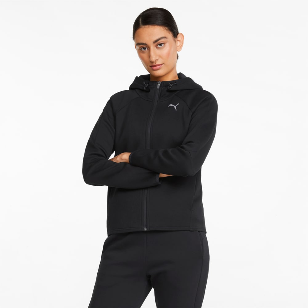 Зображення Puma Толстовка Evostripe Full-Zip Women's Hoodie #1: Puma Black