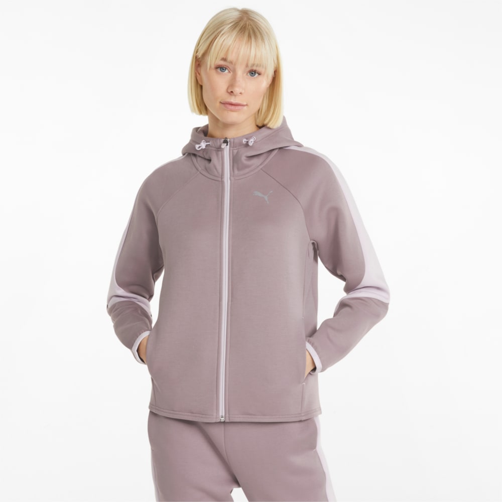 Изображение Puma Толстовка Evostripe Full-Zip Women's Hoodie #1: Quail