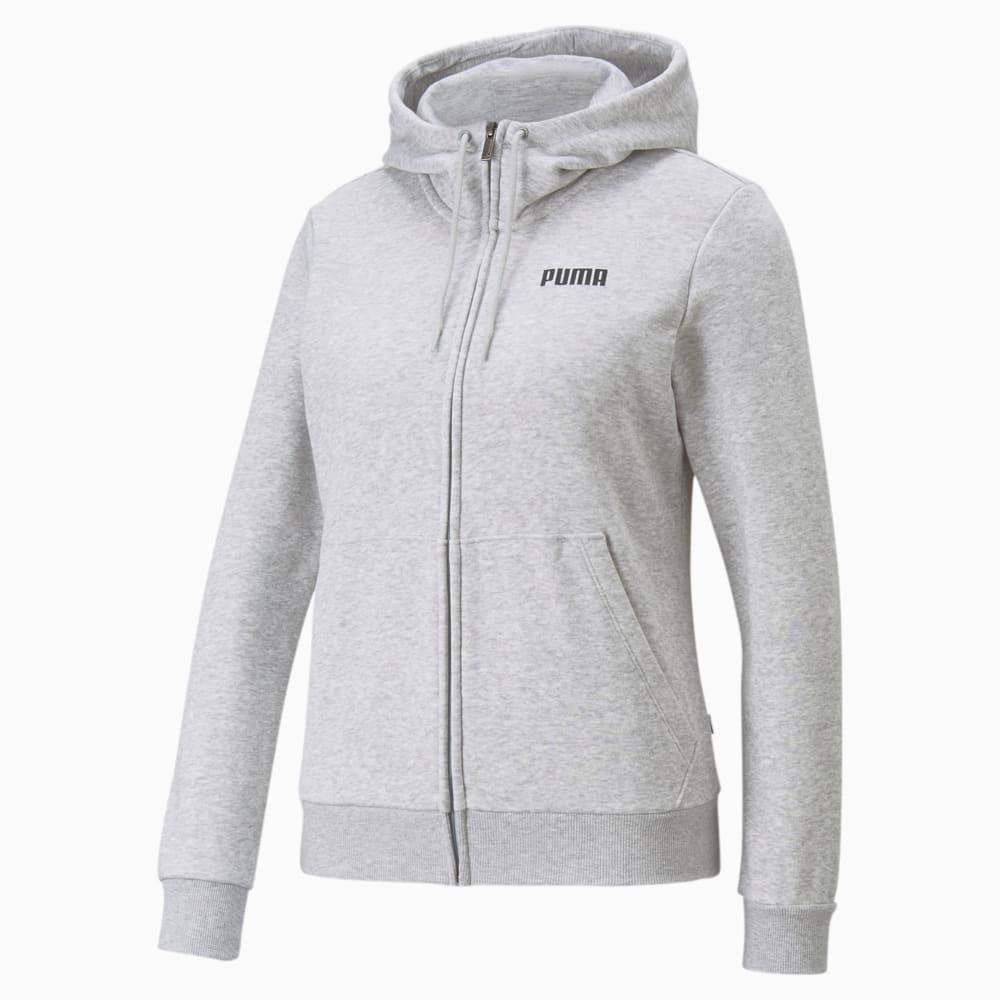 Изображение Puma Толстовка Essentials Full-Zip Full-Length Women's Hoodie #1: light gray heather