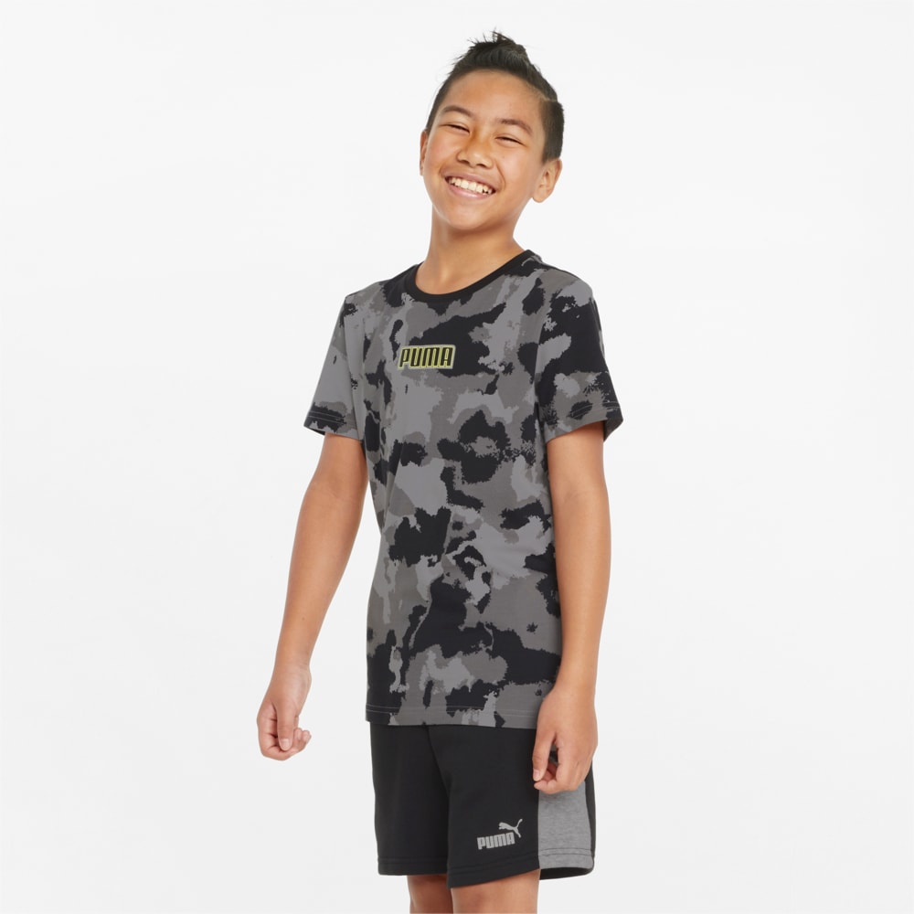 Зображення Puma Дитяча футболка Alpha Printed Youth Tee #1: Puma Black