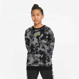 Изображение Puma Детский свитшот Alpha Printed Crew Youth Sweatshirt