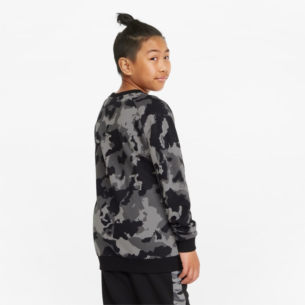 Зображення Puma Дитяча толстовка Alpha Printed Crew Youth Sweatshirt #2: Puma Black