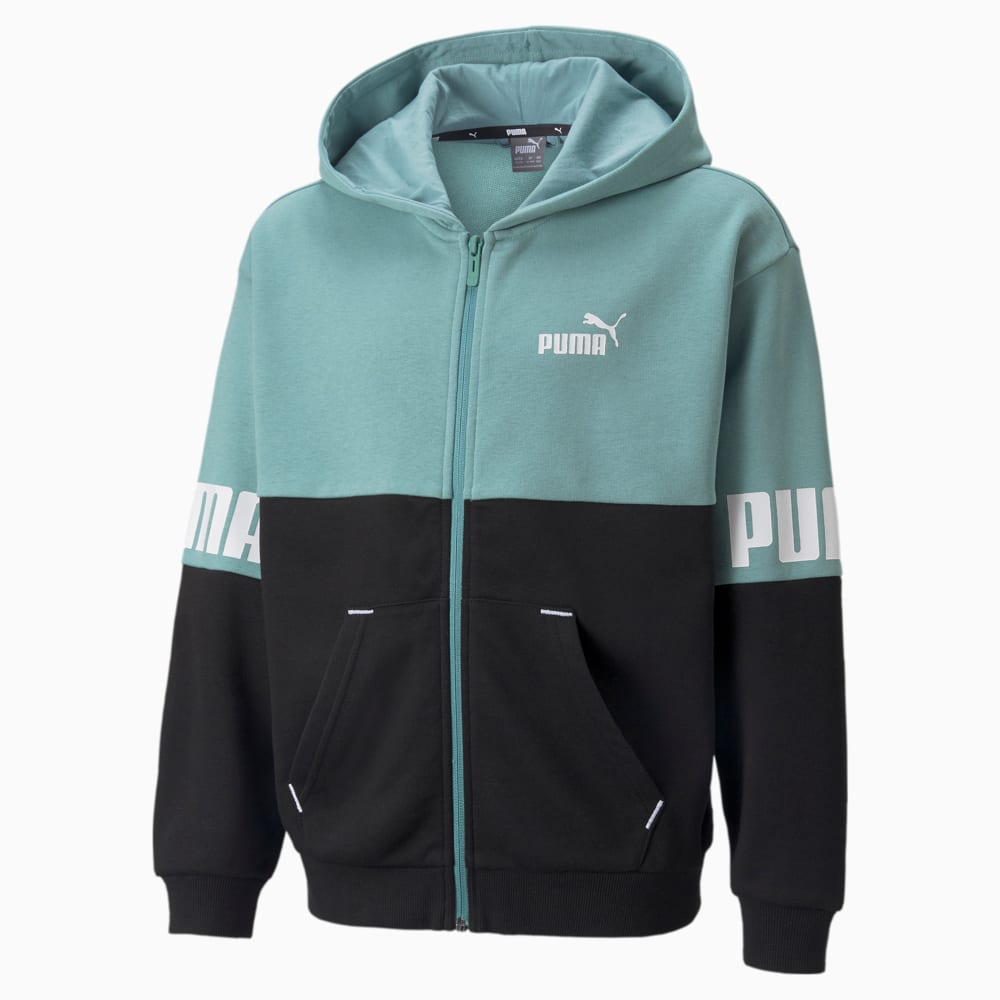 Изображение Puma Детская толстовка Power Full-Zip Youth Hoodie #1