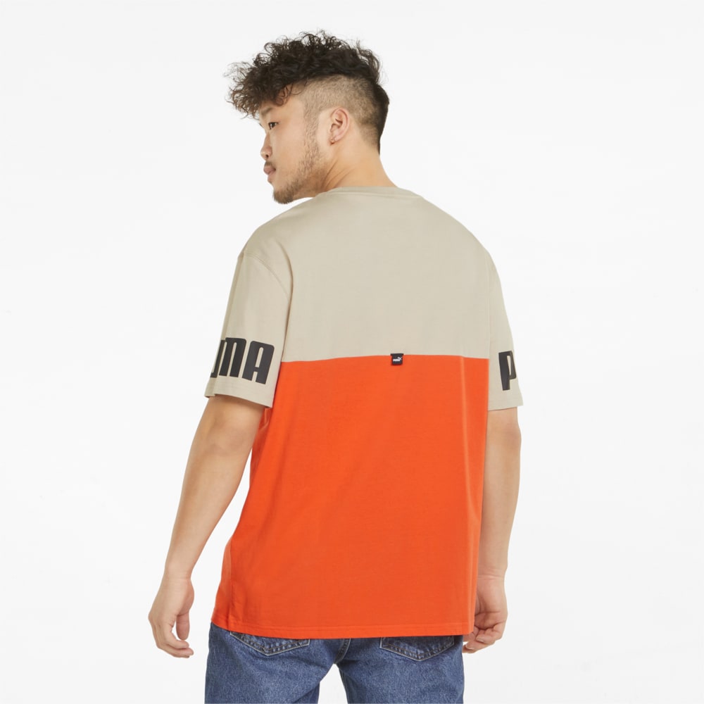 

PUMA - male - Футболка PUMA Power Colourblocked Men's Tee – Putty –, Бежевый