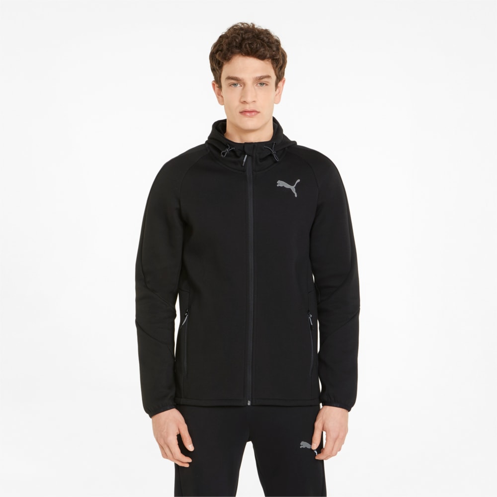 Изображение Puma Толстовка Evostripe Full-Zip Men's Hoodie #1: Puma Black