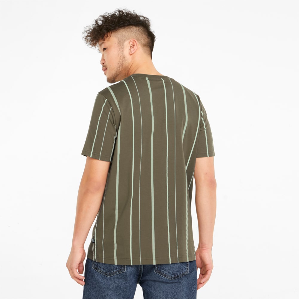 Зображення Puma Футболка Modern Basics Striped Men's Tee #2: Dark Green Moss