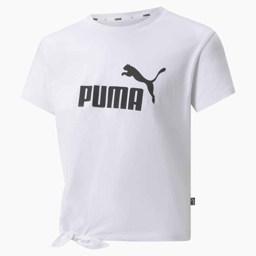 Зображення Puma Футболка Essentials Logo Youth Knotted Tee #1: Puma White