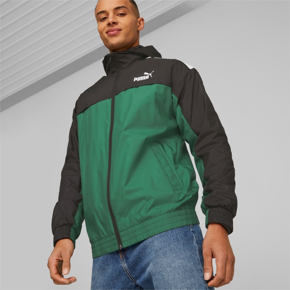 Jaqueta Corta Vento Essentials Plus CB Masculina, Verde, PUMA