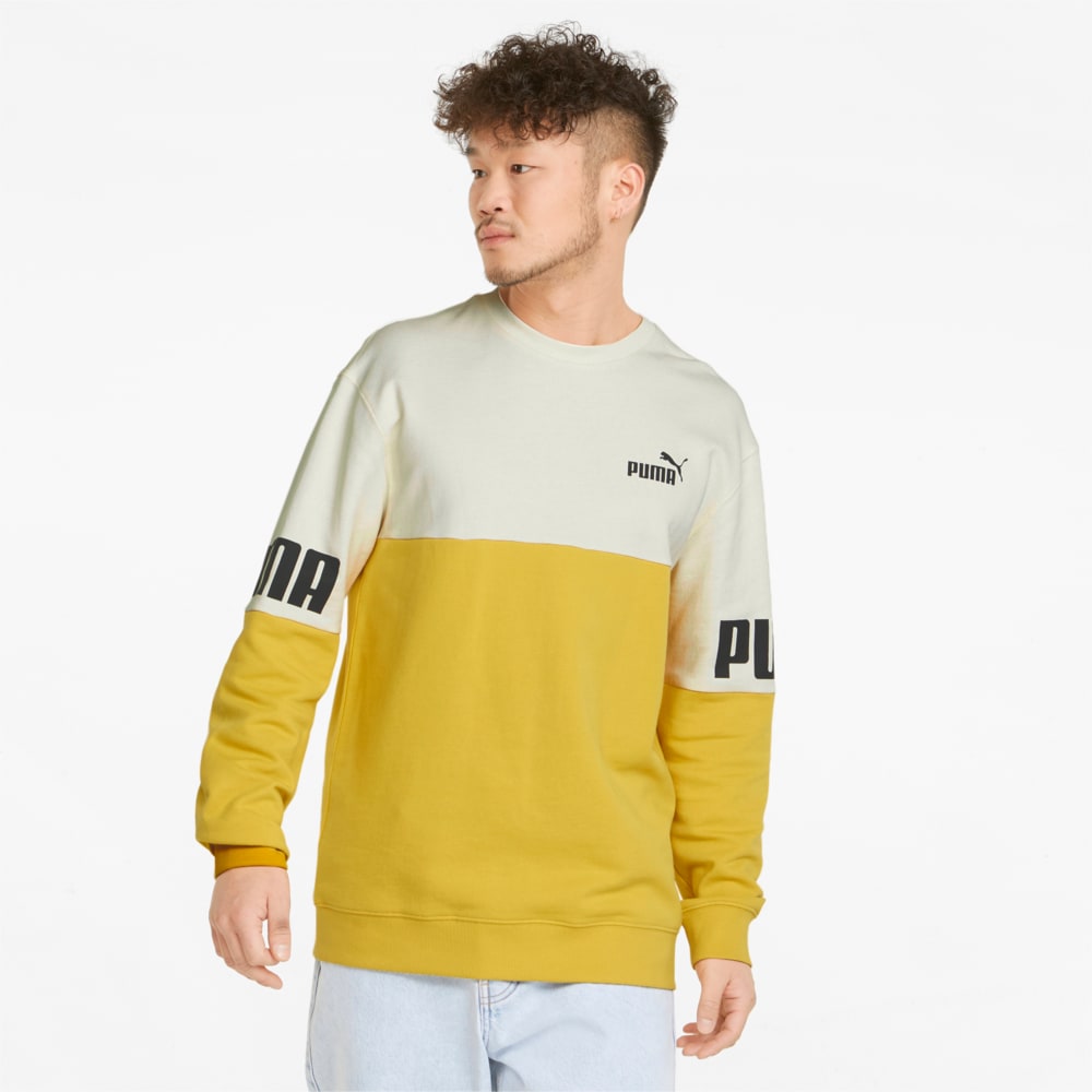 Зображення Puma Толстовка Power Colourblocked Crew Neck Men's Sweatshirt #1: Bamboo-Pristine