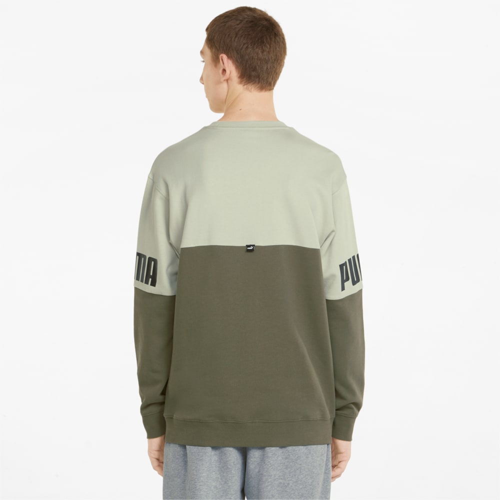 Зображення Puma Толстовка Power Colourblocked Crew Neck Men's Sweatshirt #2: Dark Green-spring moss