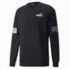 Зображення Puma Толстовка Power Colourblocked Crew Neck Men's Sweatshirt #4: Puma Black-Mineral Blue