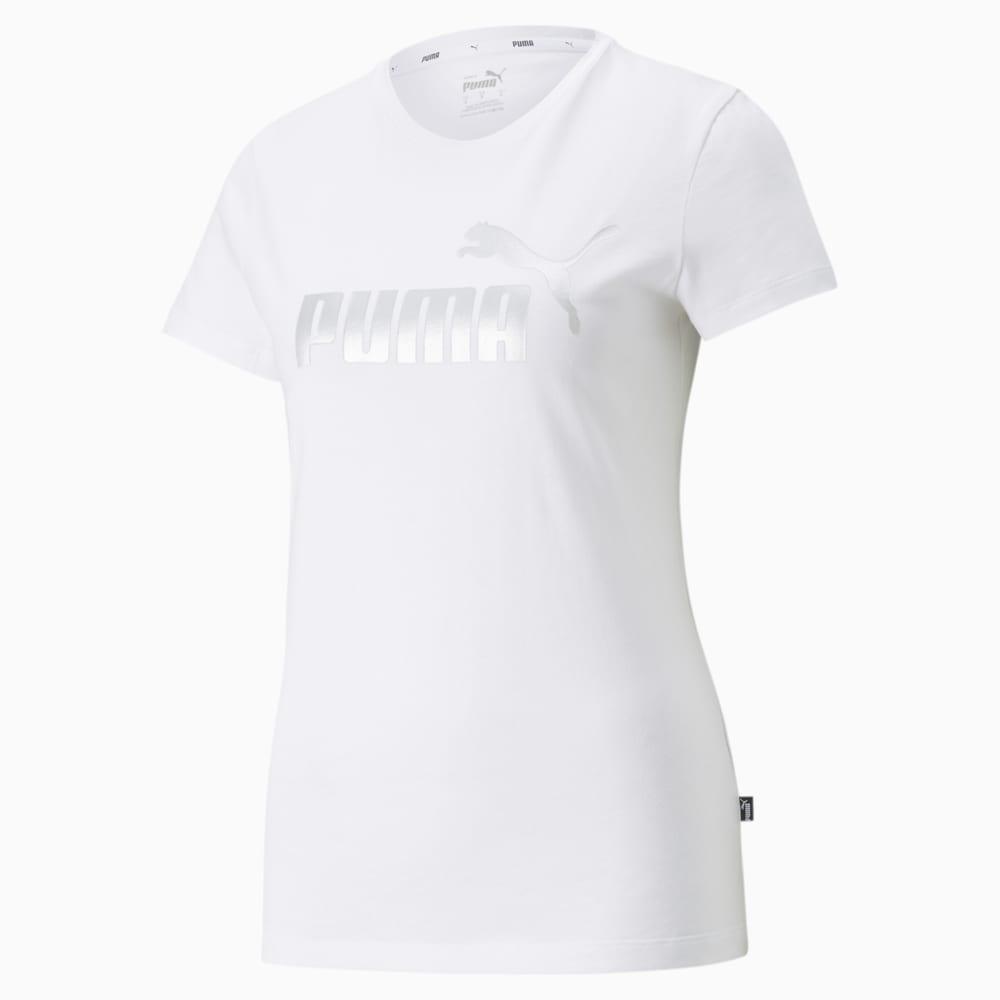 

PUMA - female - Футболка Essentials+ Metallic Logo Women's Tee – Puma White-silver metallic –, Белый