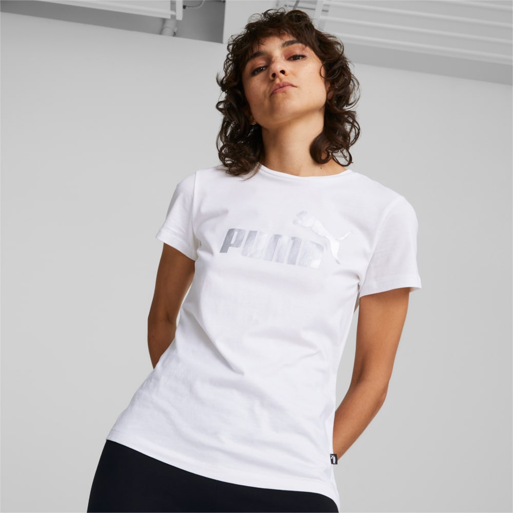 Görüntü Puma ESSENTIALS+ Metalik Logo Kadın T-shirt #1