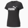 Изображение Puma Футболка Essentials+ Metallic Logo Women's Tee #6: Puma Black-silver metallic