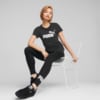 Изображение Puma Футболка Essentials+ Metallic Logo Women's Tee #3: Puma Black-silver metallic