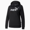 Изображение Puma Толстовка Essentials+ Metallic Logo Women’s Hoodie #4: Puma Black-Metallic Silver