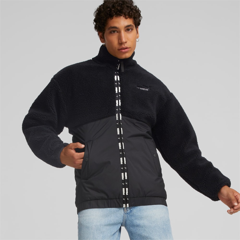 Puma black jacket sales