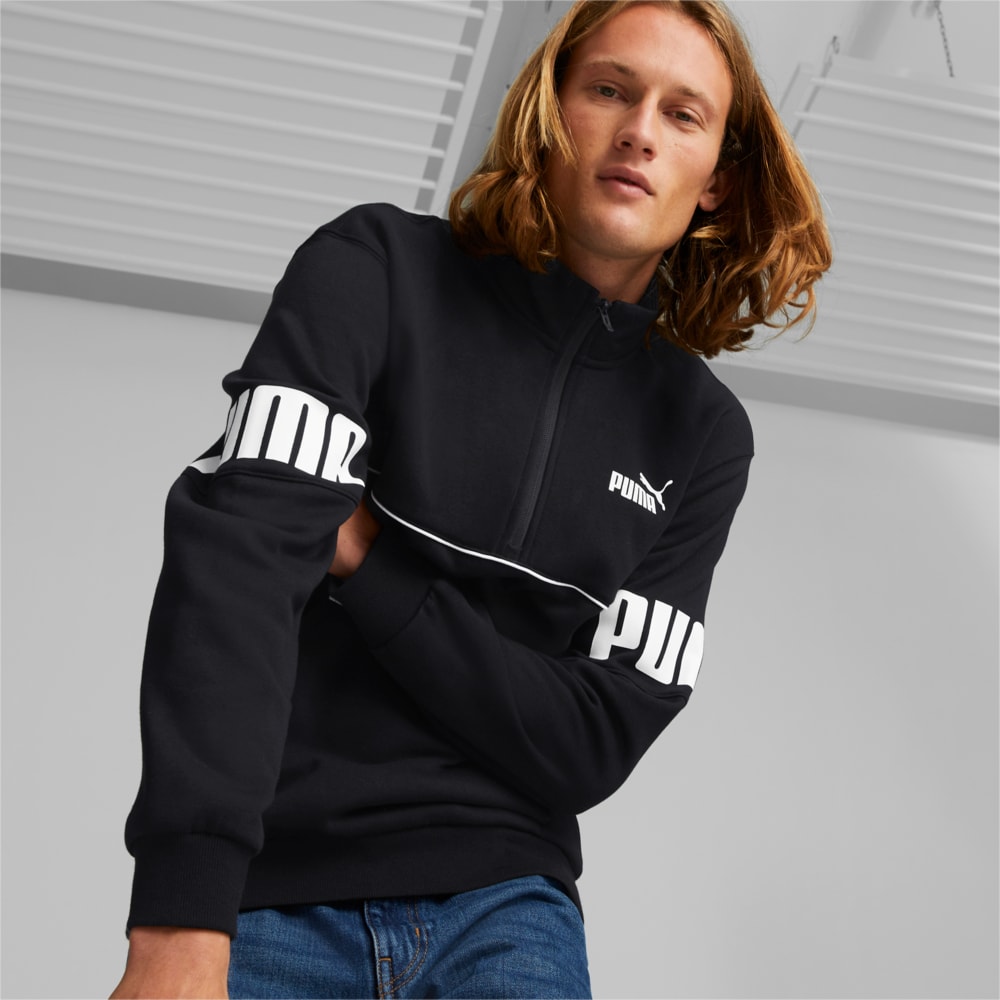 Изображение Puma Толстовка PUMA Power Half-Zip Sweatshirt Men #1: Puma Black