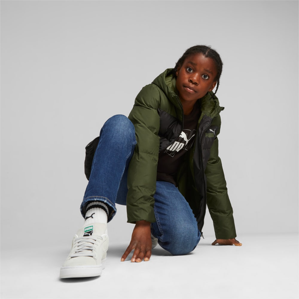 Изображение Puma Детская куртка Colourblock Jacket Youth #2: PUMA Black-Myrtle