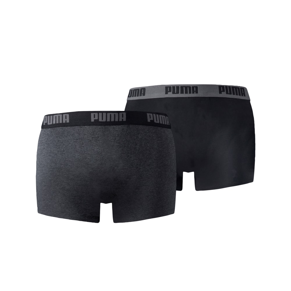 Зображення Puma Чоловіча спідня білизна 2 Pack Boxer Shorts #2: dark grey melange / black
