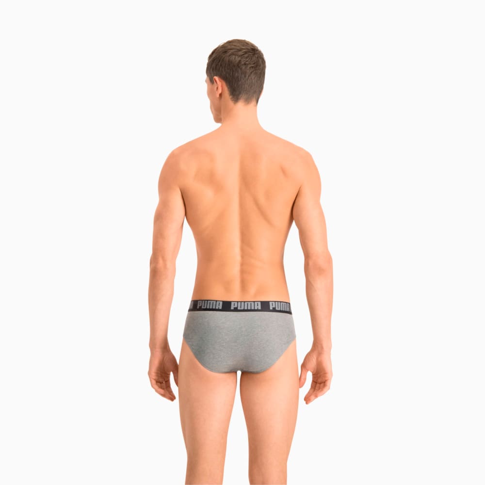 

PUMA - male - Мужское нижнее белье Puma Basic Brief 2P – dark grey melange / black –, Серый
