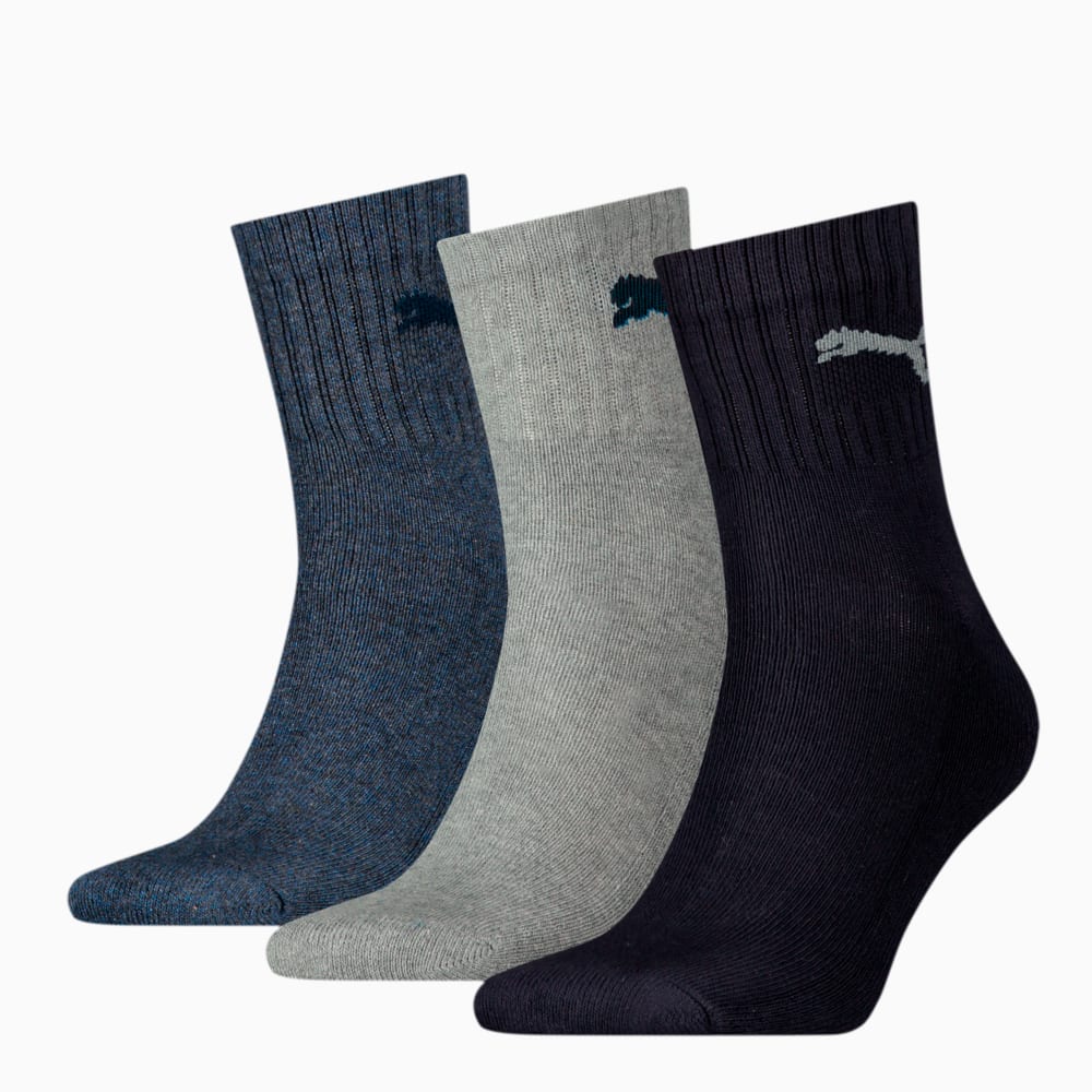 Изображение Puma Носки Unisex Short Crew Socks (3 Pack) #1: navy/grey/nightshadow blue