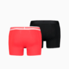 Изображение Puma Мужское нижнее белье Placed Logo Boxer Shorts 2 Pack #8: red / black