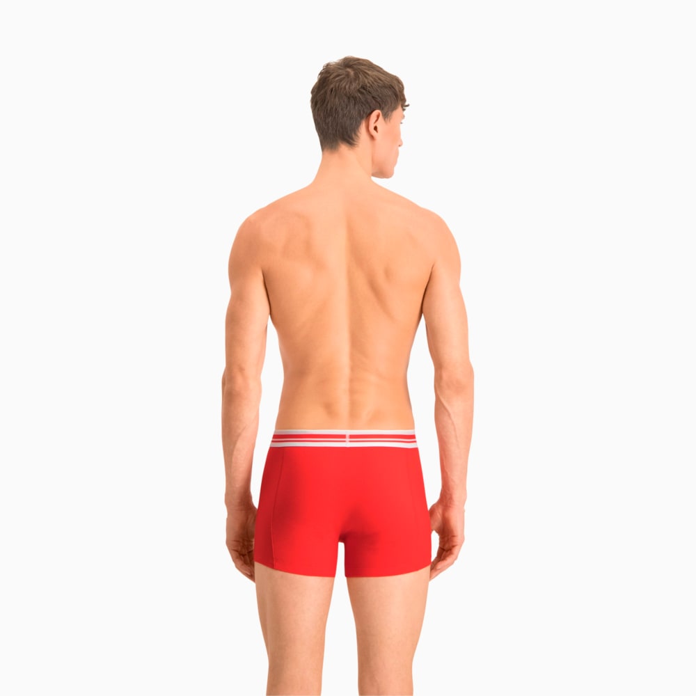 Изображение Puma Мужское нижнее белье Placed Logo Boxer Shorts 2 Pack #2: red / black