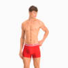 Изображение Puma Мужское нижнее белье Placed Logo Boxer Shorts 2 Pack #5: red / black