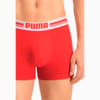 Изображение Puma Мужское нижнее белье Placed Logo Boxer Shorts 2 Pack #6: red / black