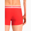 Изображение Puma Мужское нижнее белье Placed Logo Boxer Shorts 2 Pack #7: red / black