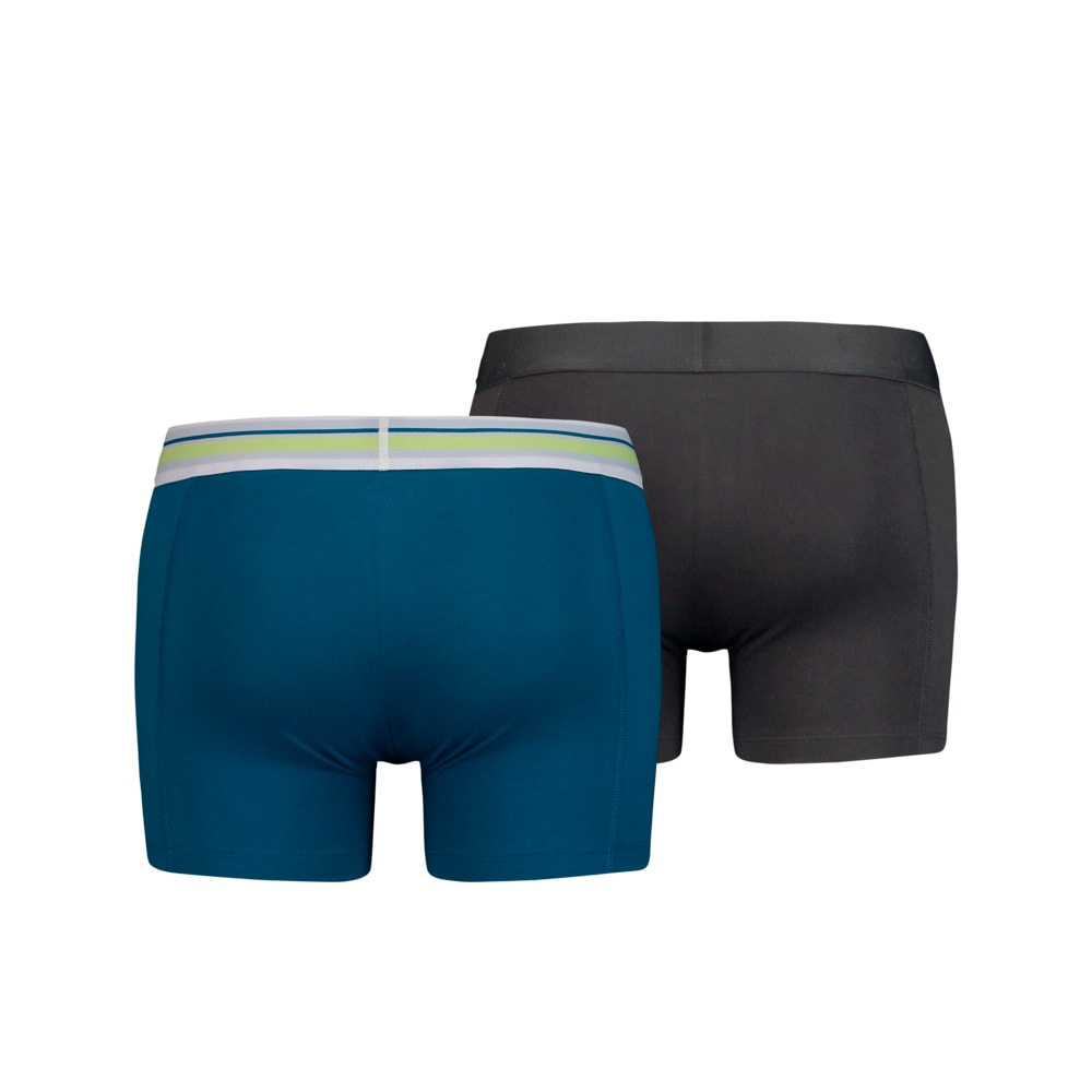 Зображення Puma Чоловіча спідня білизна Placed Logo Boxer Shorts 2 Pack #2: petrol blue