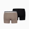 Изображение Puma Мужское нижнее белье Placed Logo Boxer Shorts 2 Pack #6: brown combo