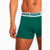 Изображение Puma Мужское нижнее белье Placed Logo Boxer Shorts 2 Pack #5: green / black