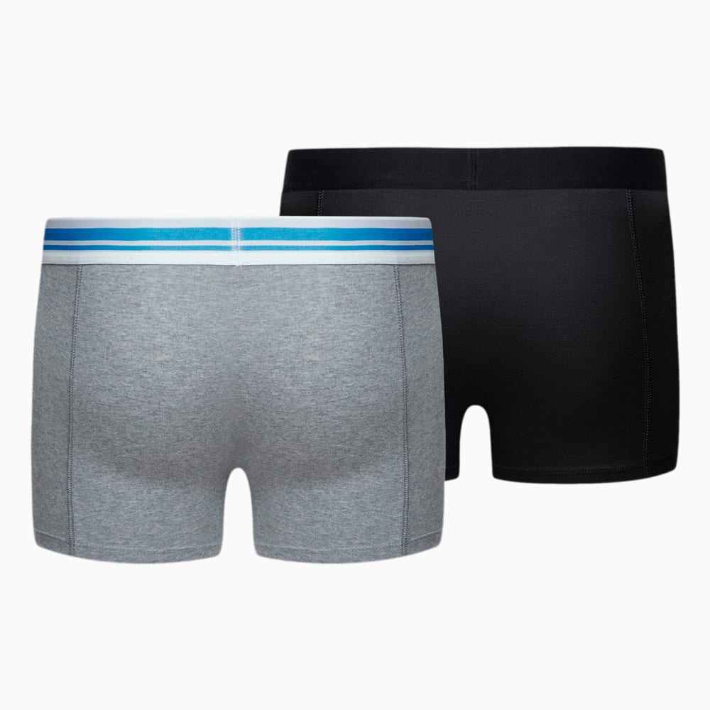 Зображення Puma Чоловіча спідня білизна Placed Logo Boxer Shorts 2 Pack #2: grey / blue
