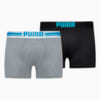 Зображення Puma Чоловіча спідня білизна Placed Logo Boxer Shorts 2 Pack #1: grey / blue