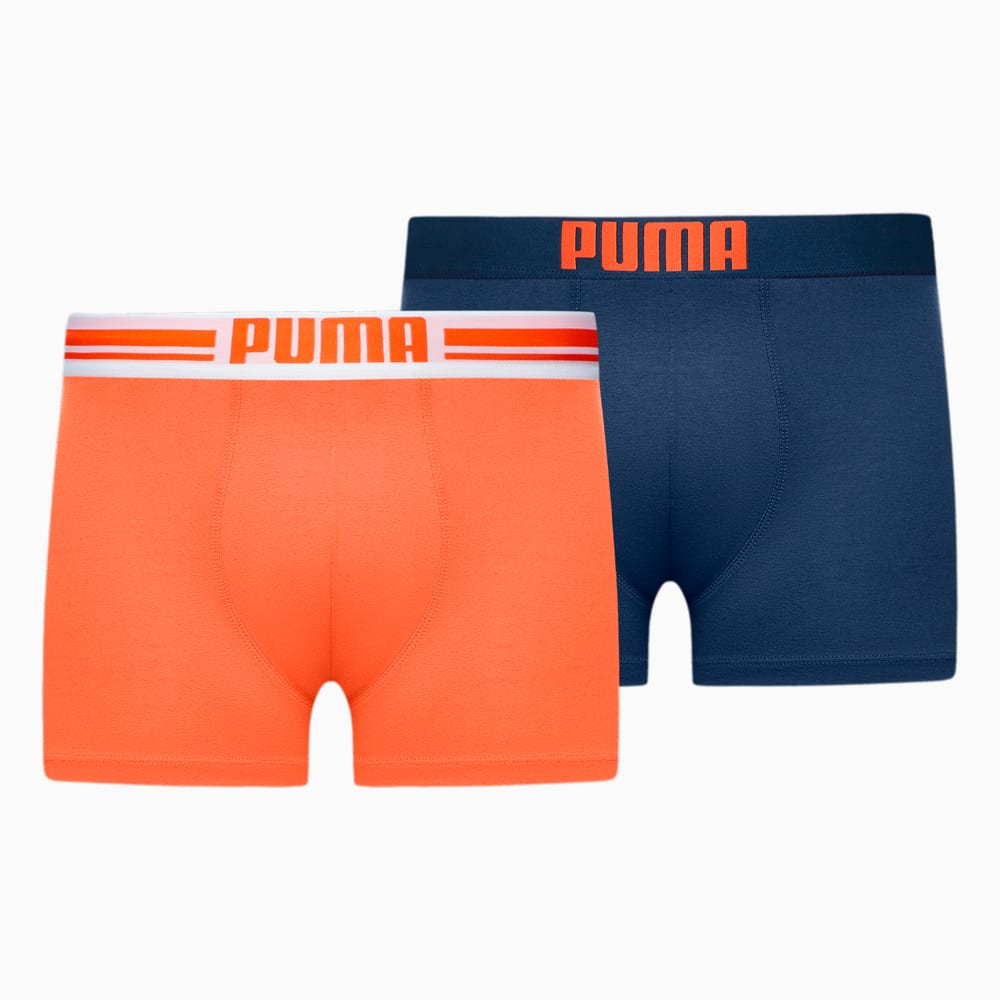 Изображение Puma Мужское нижнее белье Placed Logo Boxer Shorts 2 Pack #1: Orange