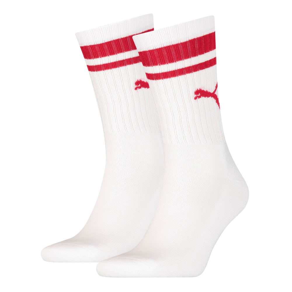 Зображення Puma Шкарпетки PUMA CREW HERITAGE STRIPE 2P #1: white / ribbon red