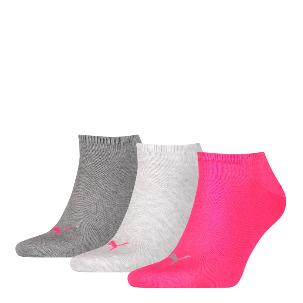 Зображення Puma Шкарпетки PUMA UNISEX SNEAKER PLAIN 3P #1: middle grey melange / pink